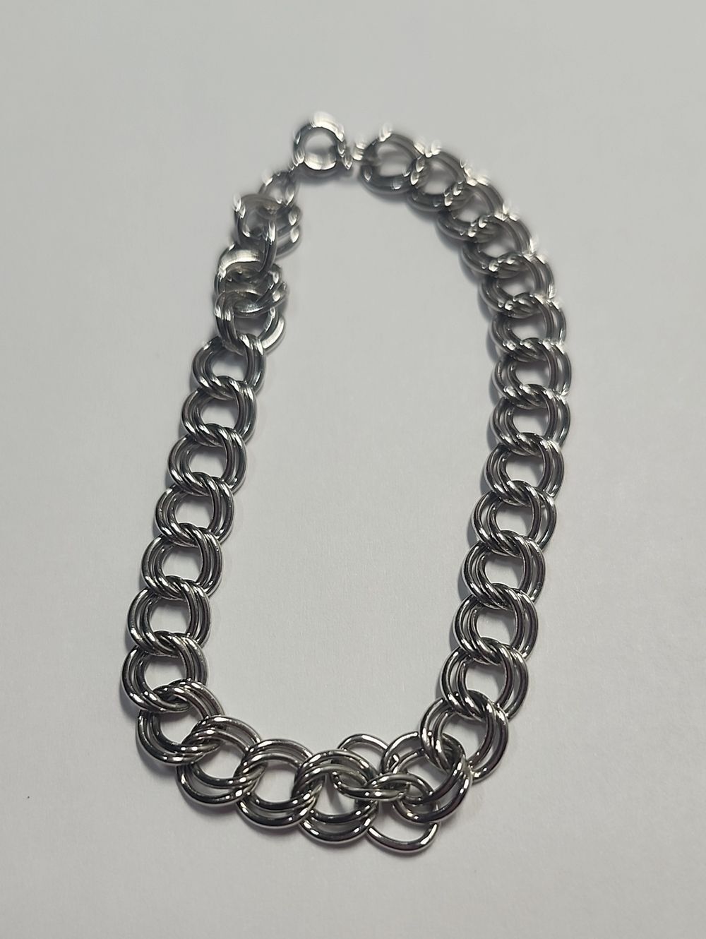 Sterling Silver Plated Chain Link Bracelet Vintage